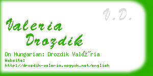 valeria drozdik business card